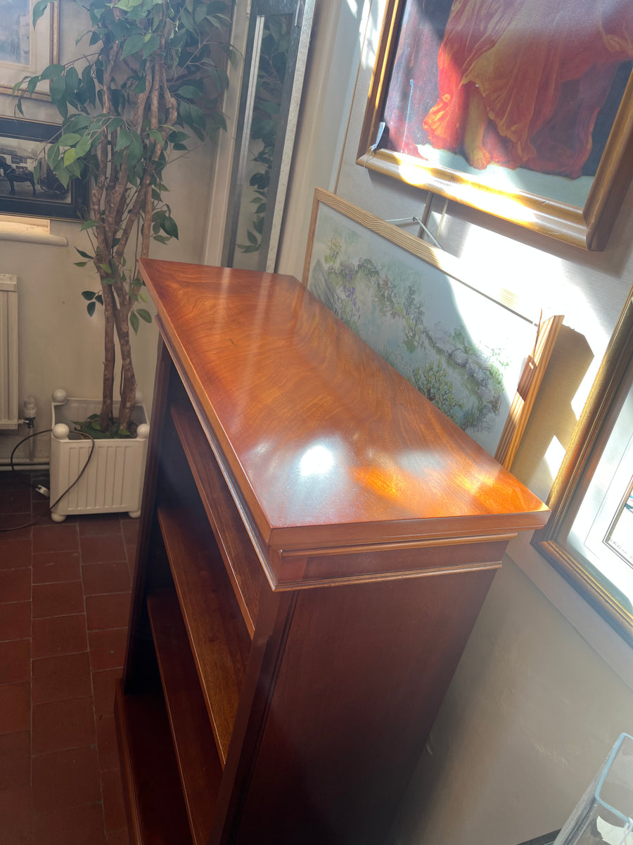 Vintage Mahogany Open Bookcase 4 Shelves (SKU131)