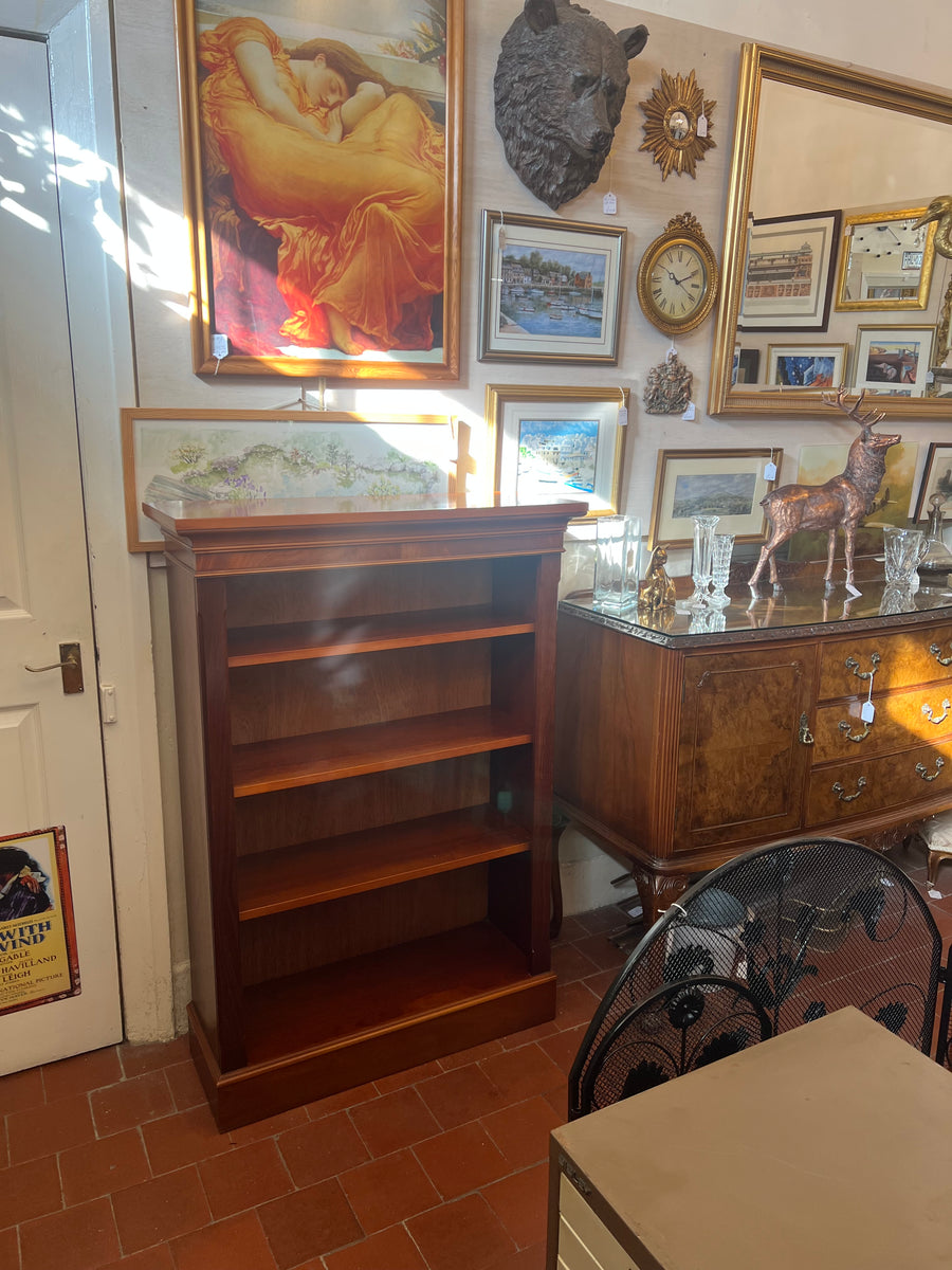 Vintage Mahogany Open Bookcase 4 Shelves (SKU131)