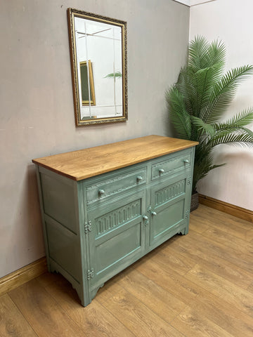Vintage Oak Sideboard Green/White (SKU028)