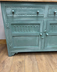 Vintage Oak Sideboard Green/White (SKU028)