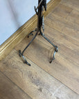 Metal Pedestal Grapevine Glass Top Plant / Lamp Stand Table (SKU66)