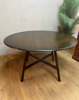 Vintage Ercol Drop Leaf Round Wooden Dining Table (SKU27)
