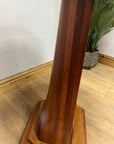 Vintage Art Deco Figured Walnut Pedestal Occasional Side Table (SKU91)