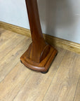 Vintage Art Deco Figured Walnut Pedestal Occasional Side Table (SKU91)