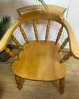 Solid Light Wood Captains Chair (SKU31)