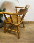 Solid Light Wood Captains Chair (SKU31)