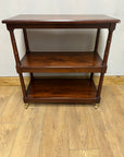 Vintage Mahogany Buffet 3 Tier Trolley on Castors (SKU81)