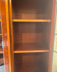 Vintage Yew Wood Glazed Bookcase Display Cabinet (SKU71)