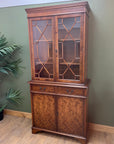 Vintage Georgian Style Glazed Bookcase Cabinet (SKU87)