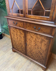 Vintage Georgian Style Glazed Bookcase Cabinet (SKU87)