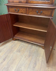 Vintage Georgian Style Glazed Bookcase Cabinet (SKU87)