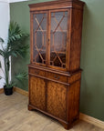 Vintage Georgian Style Glazed Bookcase Cabinet (SKU87)