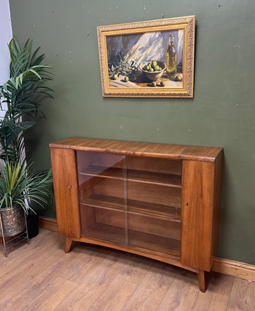 Mid Century Nathan Teak Glazed Bookcase (SKU134)