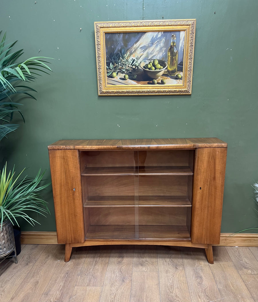 Mid Century Nathan Teak Glazed Bookcase (SKU134)