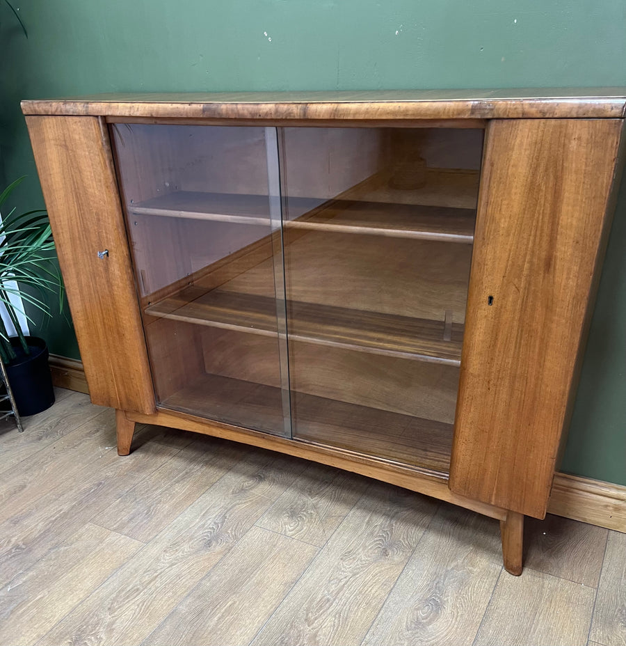 Mid Century Nathan Teak Glazed Bookcase (SKU134)