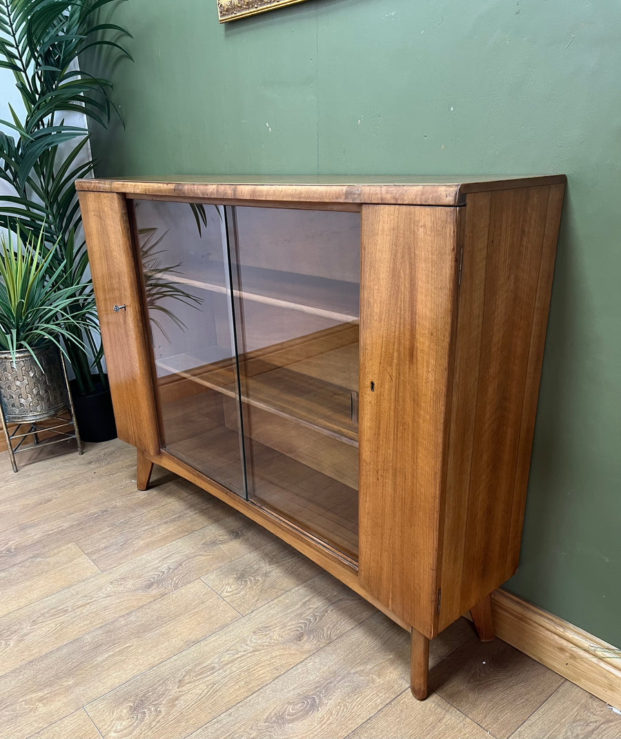 Mid Century Nathan Teak Glazed Bookcase (SKU134)