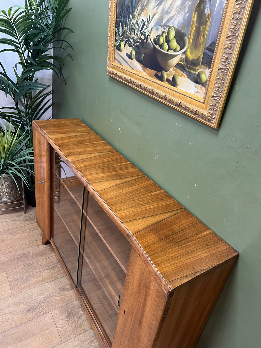 Mid Century Nathan Teak Glazed Bookcase (SKU134)