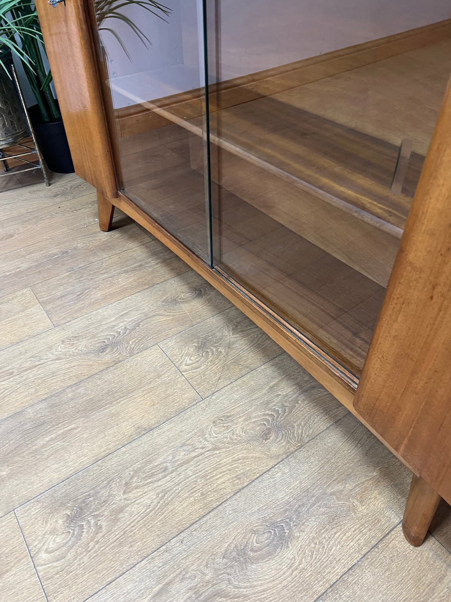 Mid Century Nathan Teak Glazed Bookcase (SKU134)