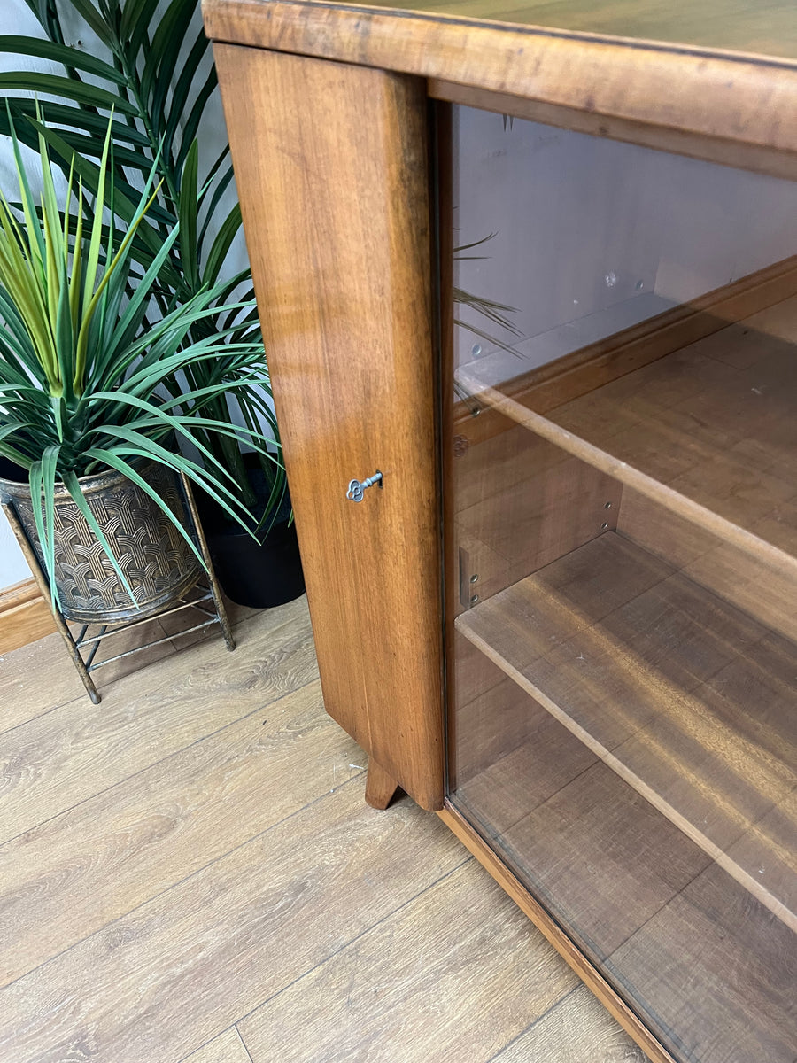 Mid Century Nathan Teak Glazed Bookcase (SKU134)