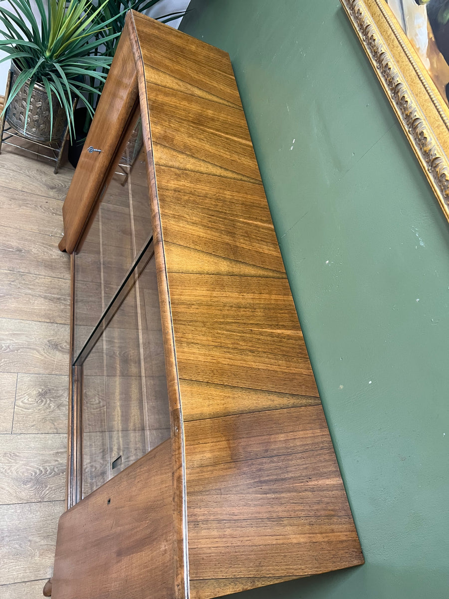 Mid Century Nathan Teak Glazed Bookcase (SKU134)