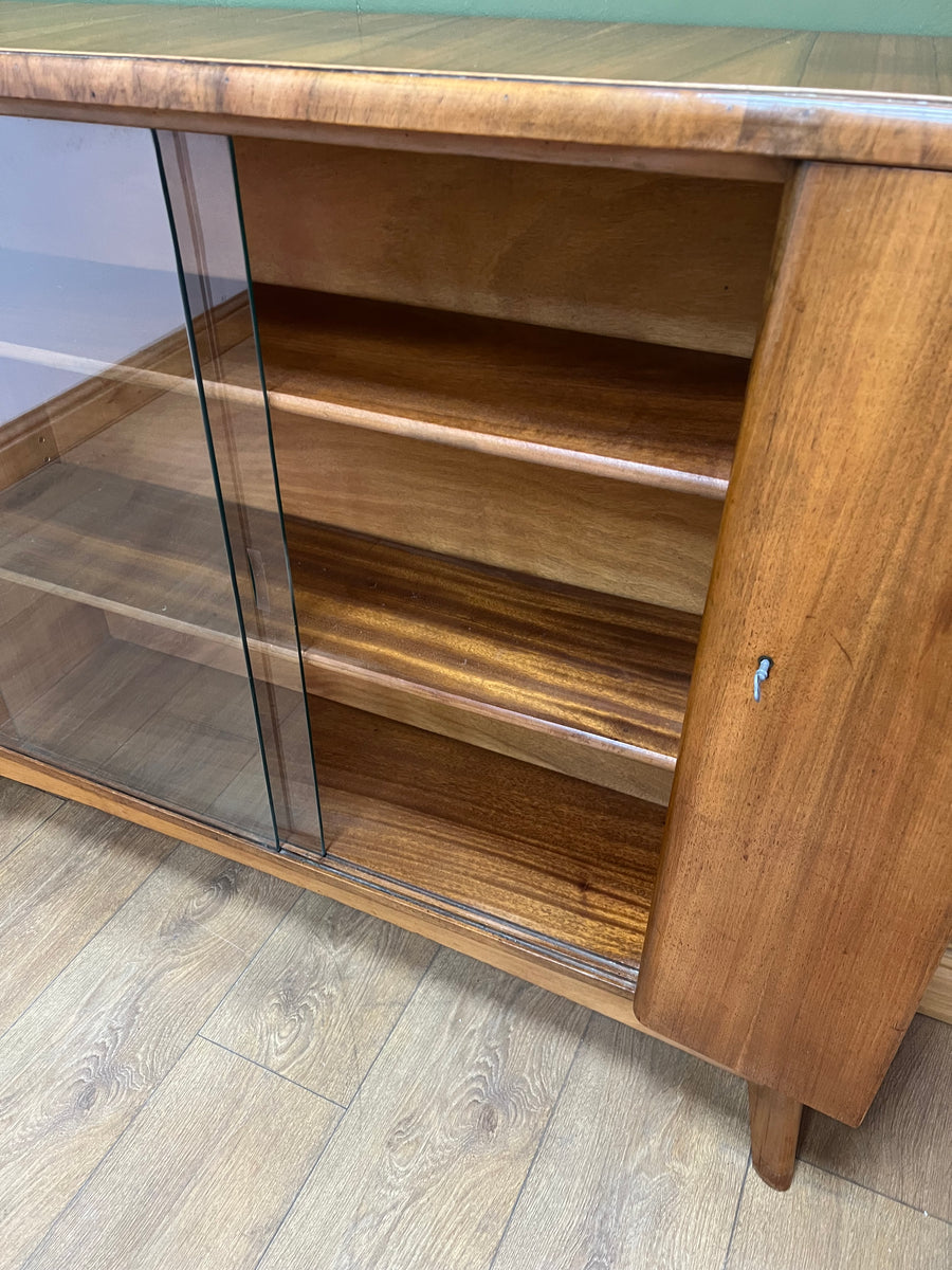 Mid Century Nathan Teak Glazed Bookcase (SKU134)