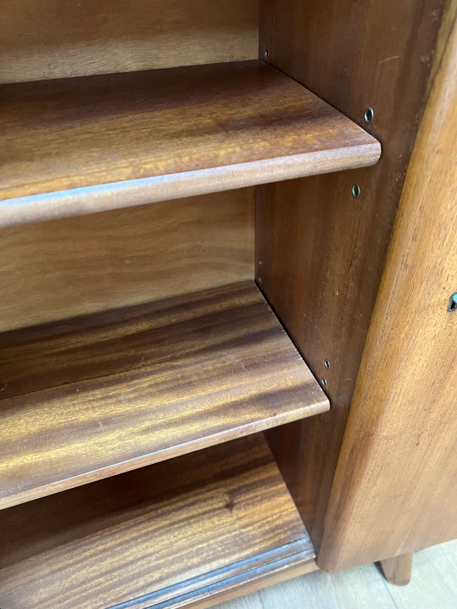 Mid Century Nathan Teak Glazed Bookcase (SKU134)