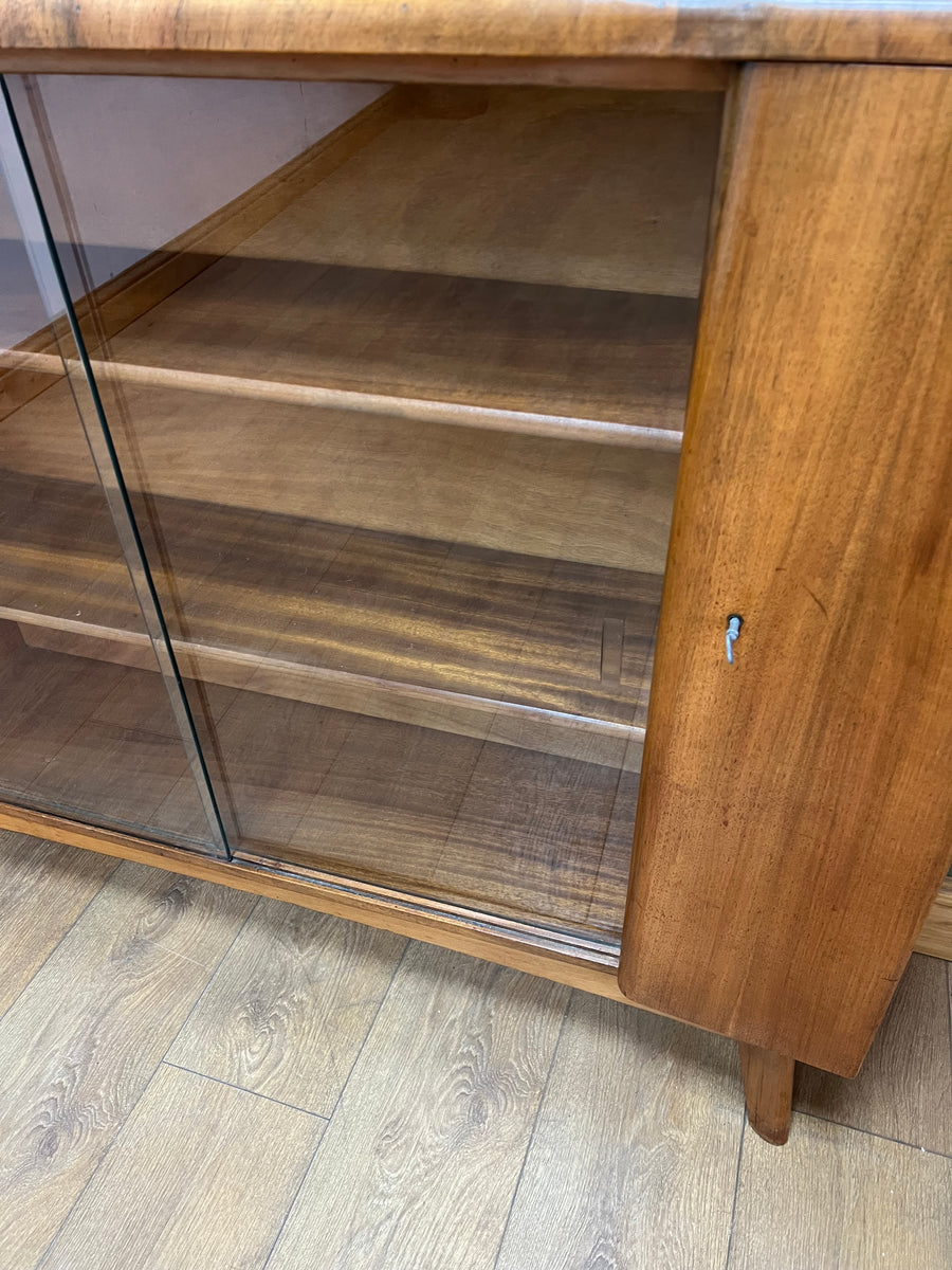 Mid Century Nathan Teak Glazed Bookcase (SKU134)