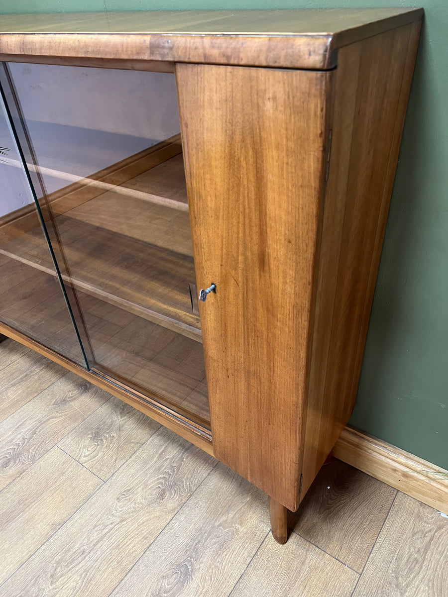 Mid Century Nathan Teak Glazed Bookcase (SKU134)