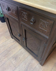 Vintage Oak Wooden Sideboard (SKU024)