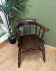 Antique Wooden Smokers Bow ArmChair (SKU22)
