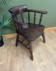 Antique Wooden Smokers Bow ArmChair (SKU22)