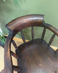 Antique Wooden Smokers Bow ArmChair (SKU22)
