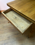 Antique Pine Small Dining Table With Drawer (SKU32)