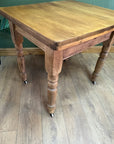 Antique Pine Small Dining Table With Drawer (SKU32)