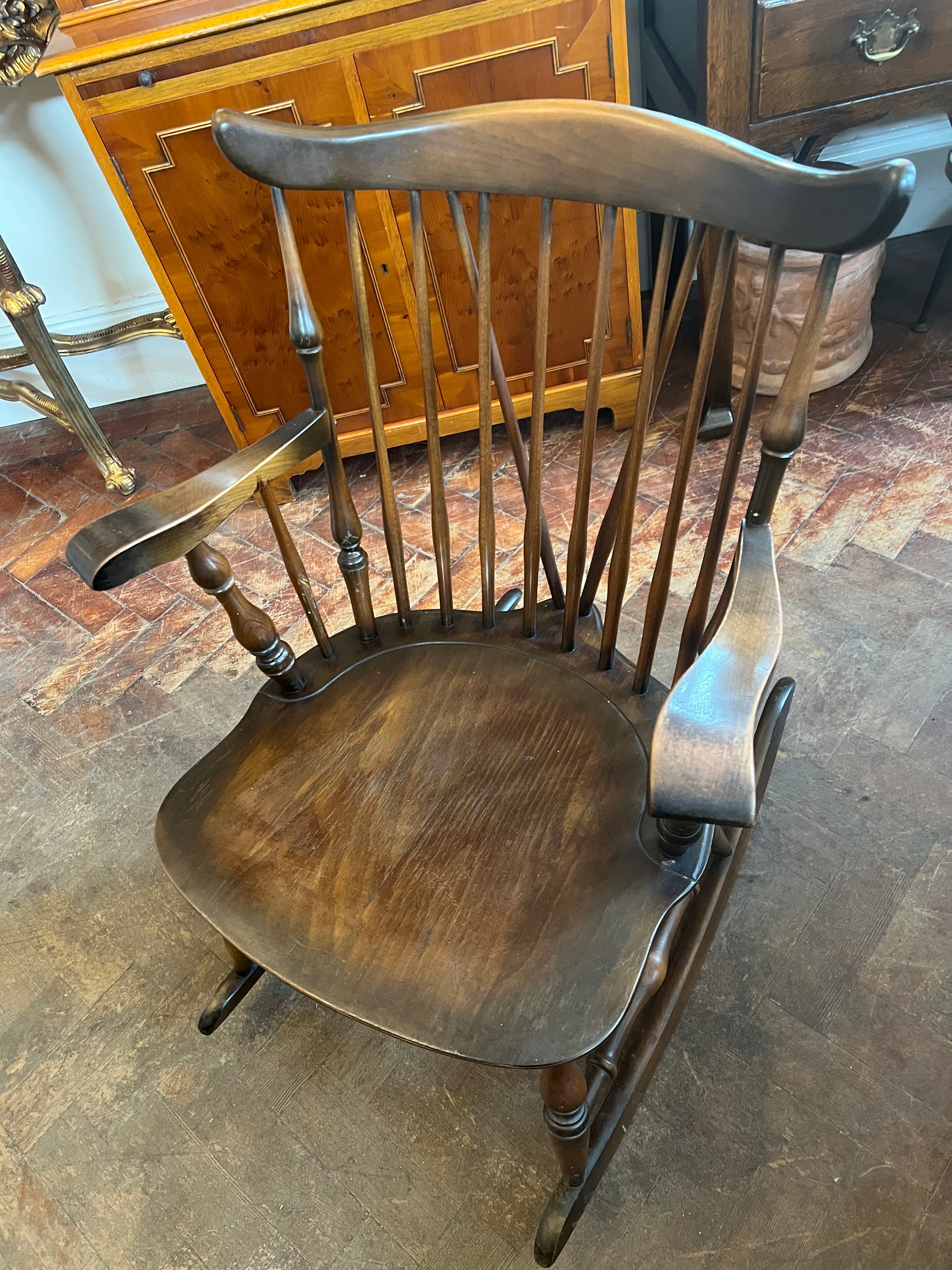 Windsor Spindle Back Stoe Rocking Chair (SKU238) – The Vintage Emporium ...