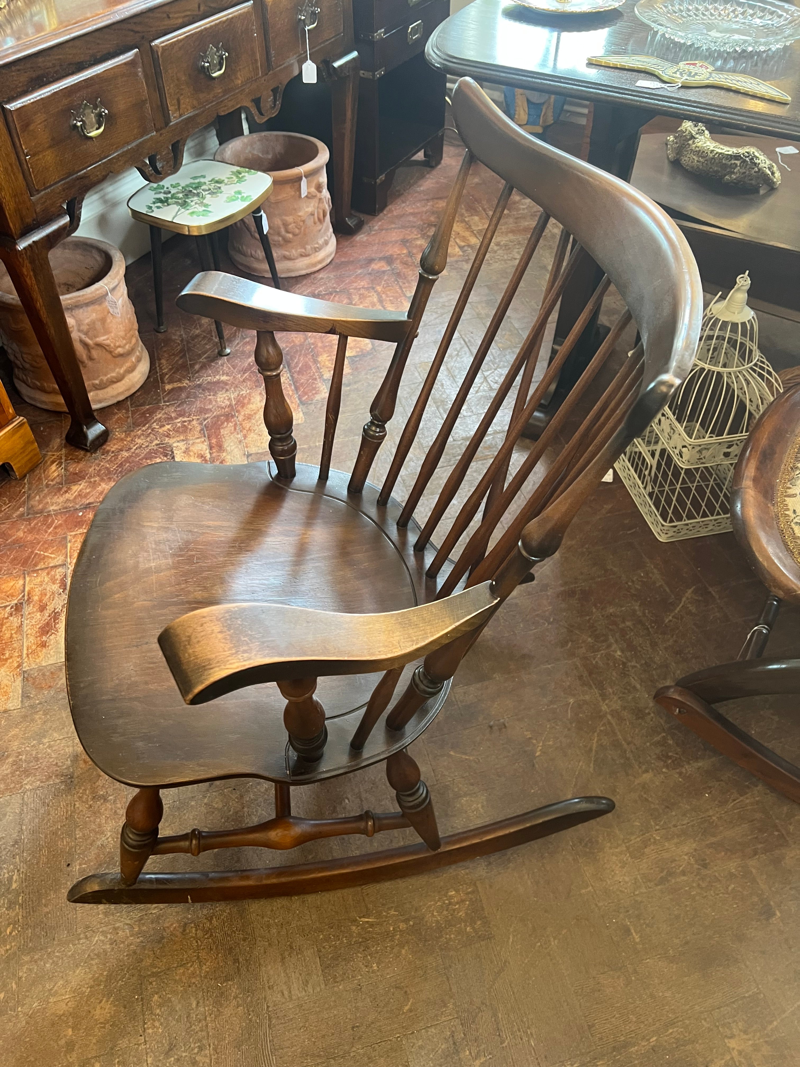 Windsor Spindle Back Stoe Rocking Chair (SKU238) – The Vintage Emporium ...