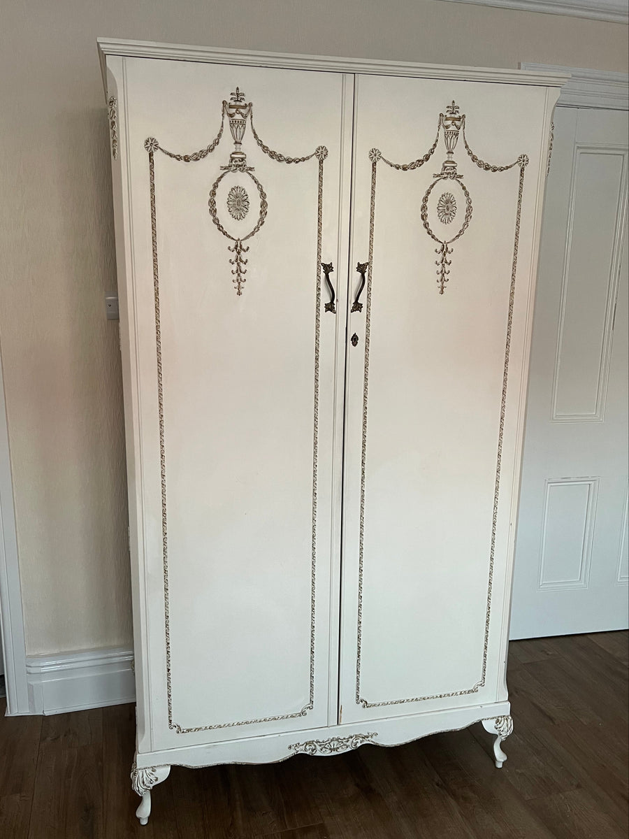 Vintage French Style Double Wardrobe (SKU159)