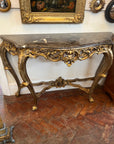 Italian Rococo Revival Style Marble Top Console Table (SKU242)