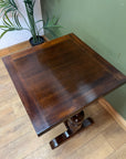 Small Vintage Oak Draw Leaf Wooden Dining Table (SKU36)