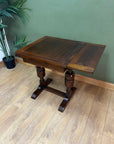Small Vintage Oak Draw Leaf Wooden Dining Table (SKU36)