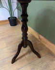 Vintage Italian Walnut Top Floral Inlay Side Table (SKU92)