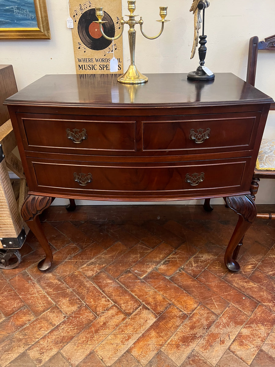 Mahogany Georgian Style Low 2 Drawer Chest Side Table (SKU227)