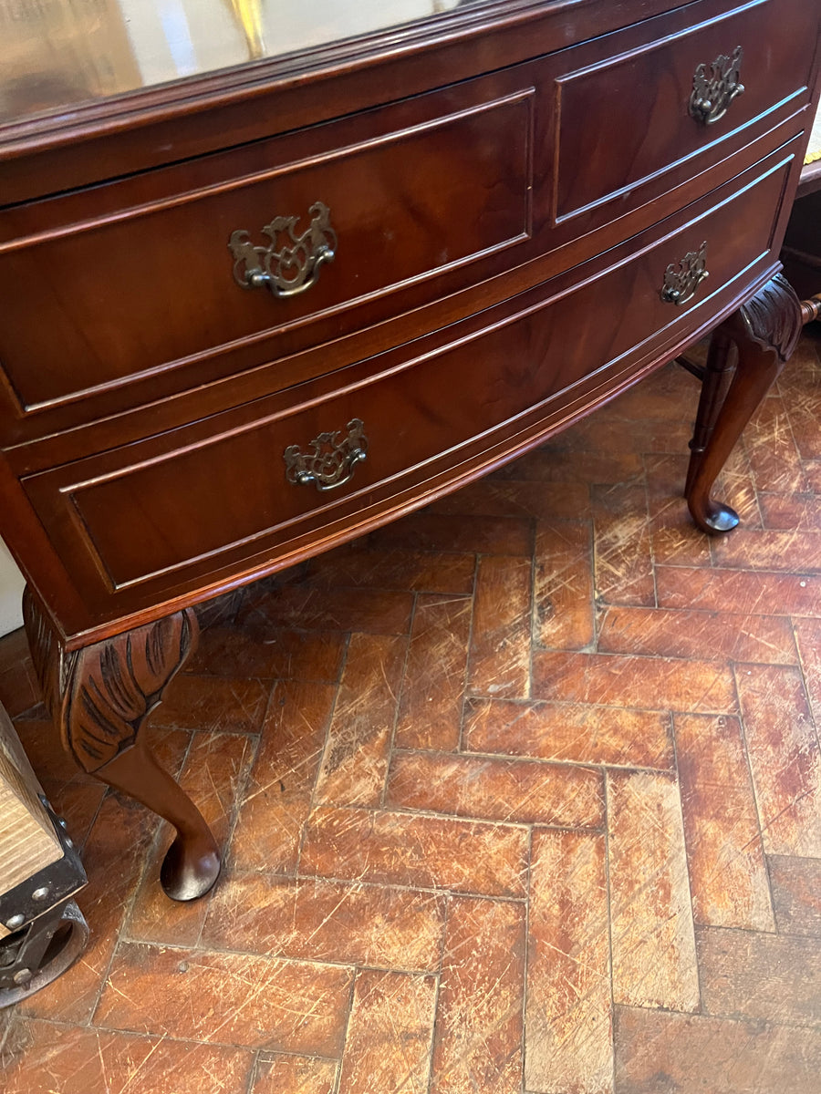 Mahogany Georgian Style Low 2 Drawer Chest Side Table (SKU227)
