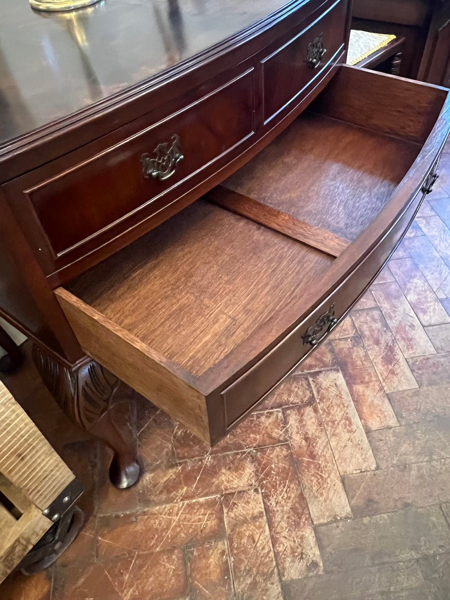 Mahogany Georgian Style Low 2 Drawer Chest Side Table (SKU227)