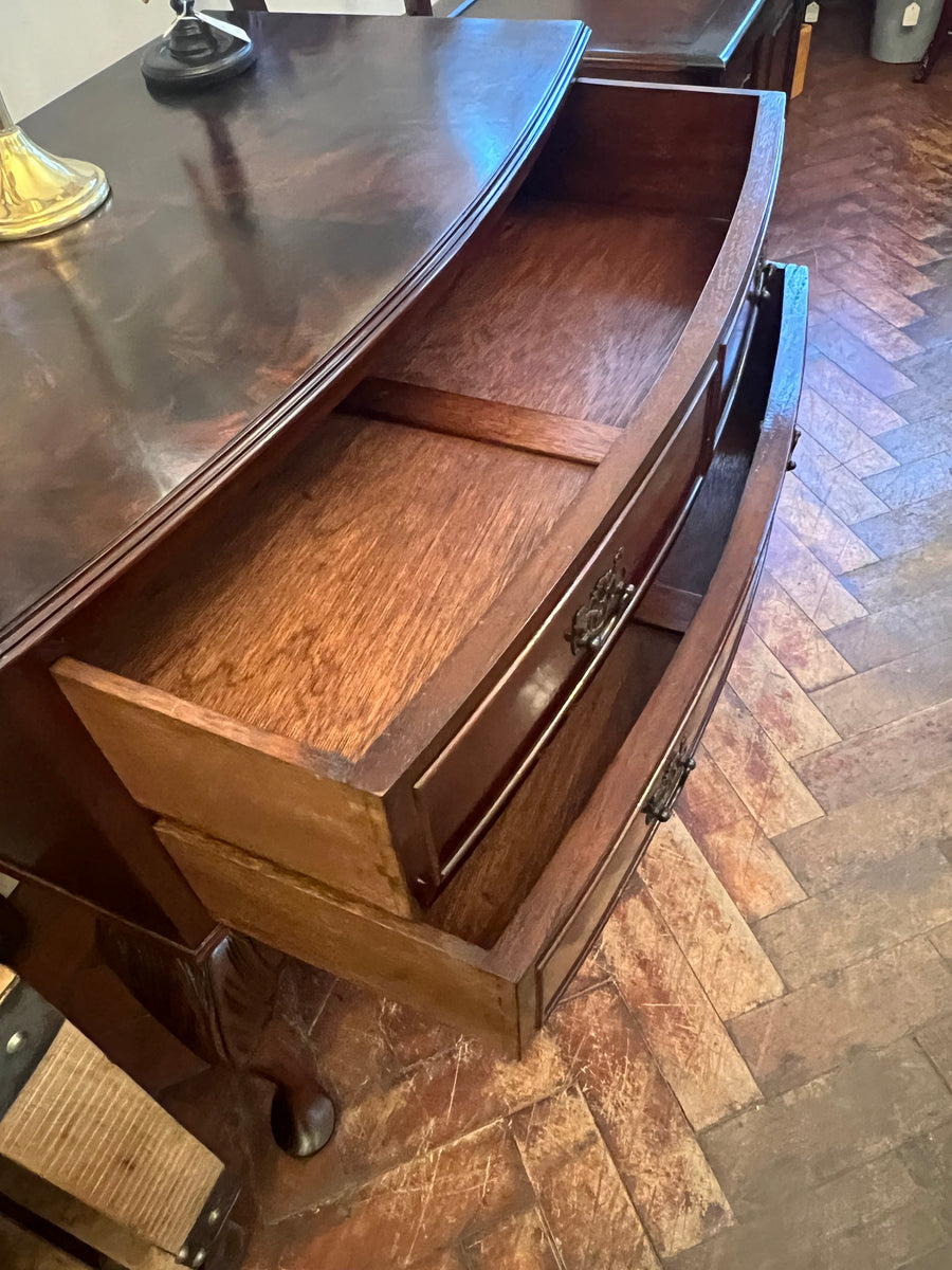 Mahogany Georgian Style Low 2 Drawer Chest Side Table (SKU227)