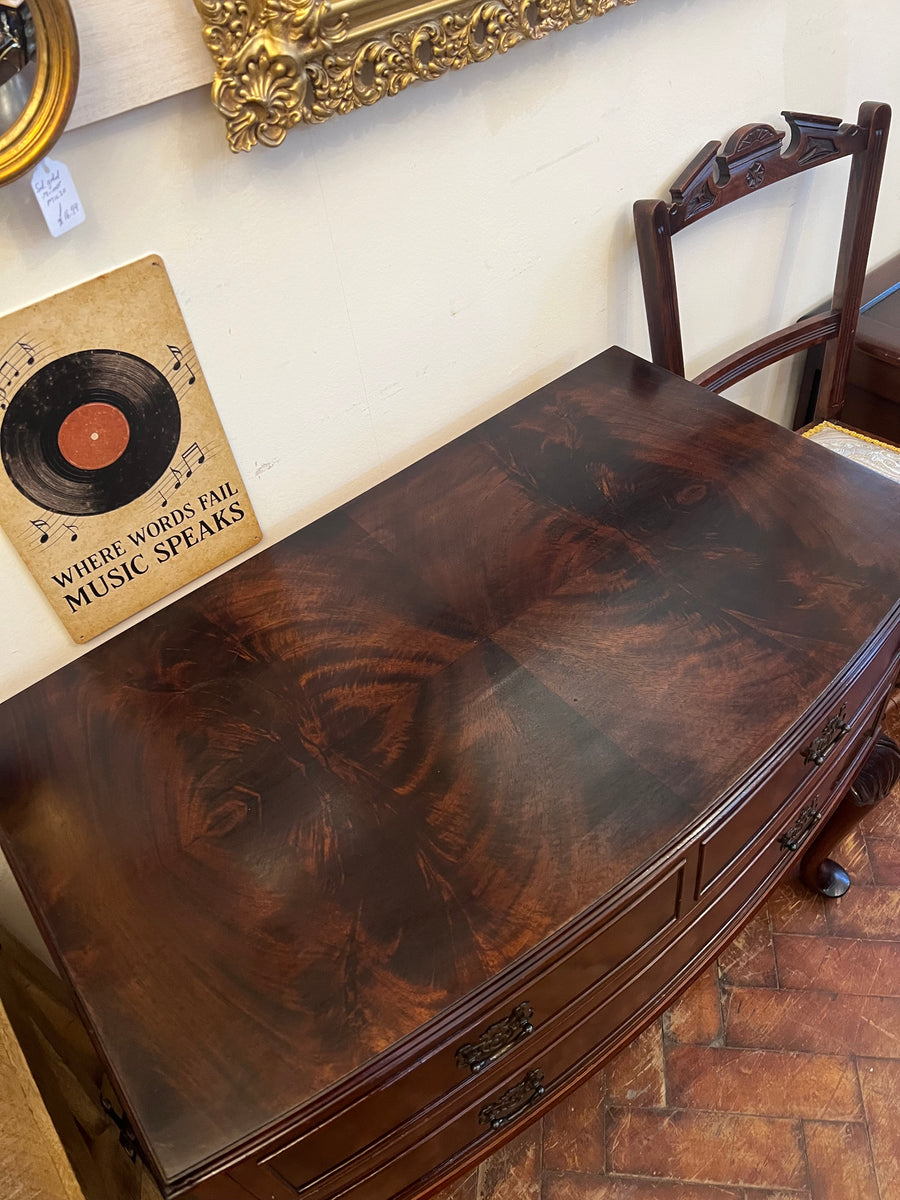 Mahogany Georgian Style Low 2 Drawer Chest Side Table (SKU227)