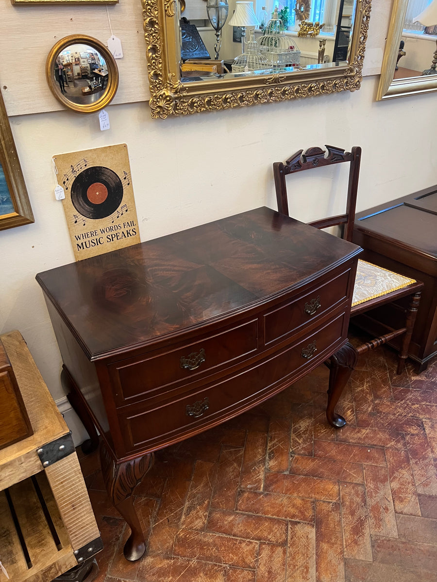 Mahogany Georgian Style Low 2 Drawer Chest Side Table (SKU227)
