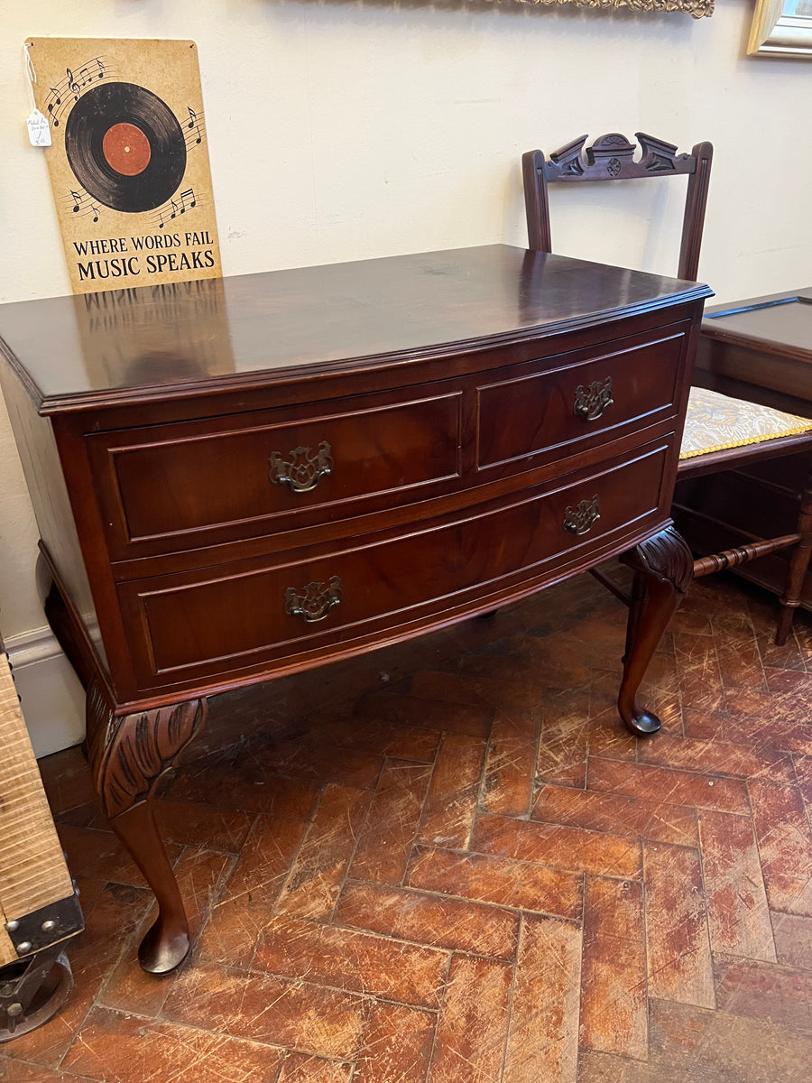 Mahogany Georgian Style Low 2 Drawer Chest Side Table (SKU227)