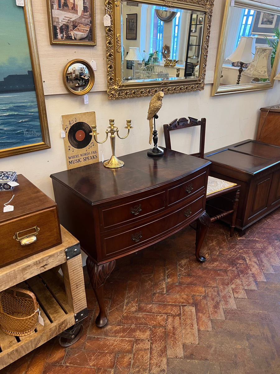 Mahogany Georgian Style Low 2 Drawer Chest Side Table (SKU227)