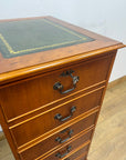 Vintage Yew Wood Suspension 3 Drawer Filing Cabinet (SKU136)